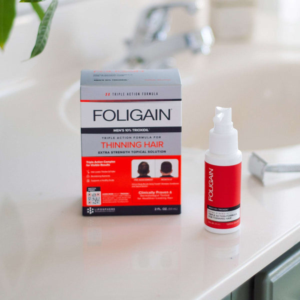 FOLIGAIN Triple Action Complete Formula For Thinning Hair For Men 10% Trioxidil