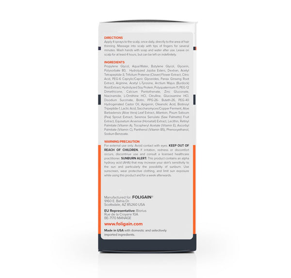 FOLIGAIN Triple Action Complete Formula For Thinning Hair For Men 10% Trioxidil