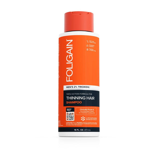 FOLIGAIN Triple Action Shampoo For Thinning Hair For Men with 2% Trioxidil 473ml