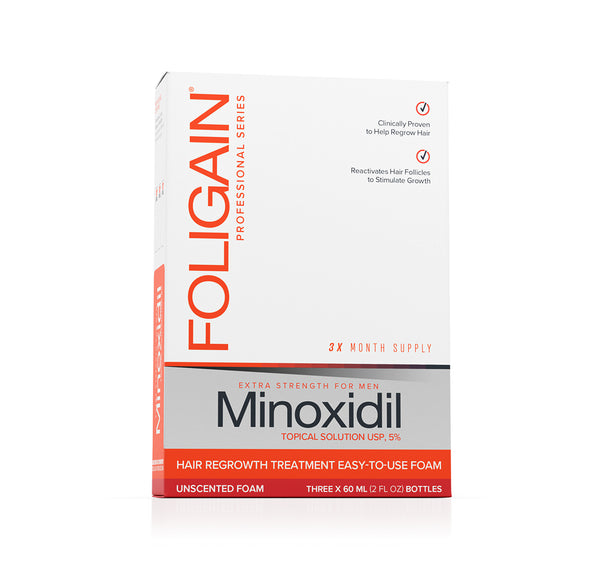 FOLIGAIN Advanced Hair Regrowth Treatment Foam For Men with Minoxidil 5%