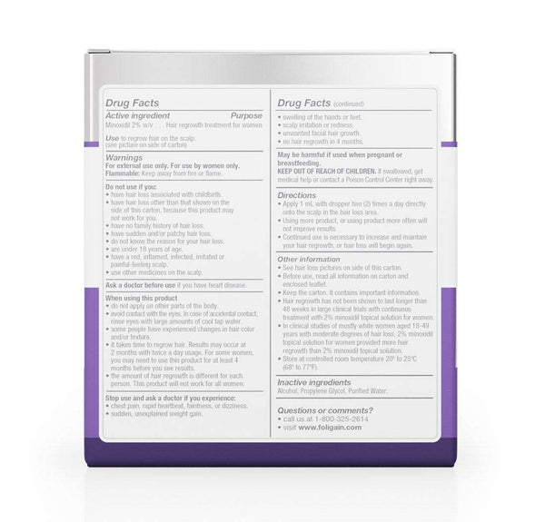 FOLIGAIN Minoxidil 2% Hair Regrowth Treatment For Women