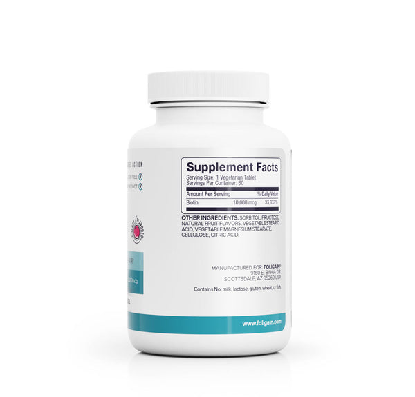 FOLIGAIN Biotin Supplement For Healthier-Looking Hair (Fast Dissolve)